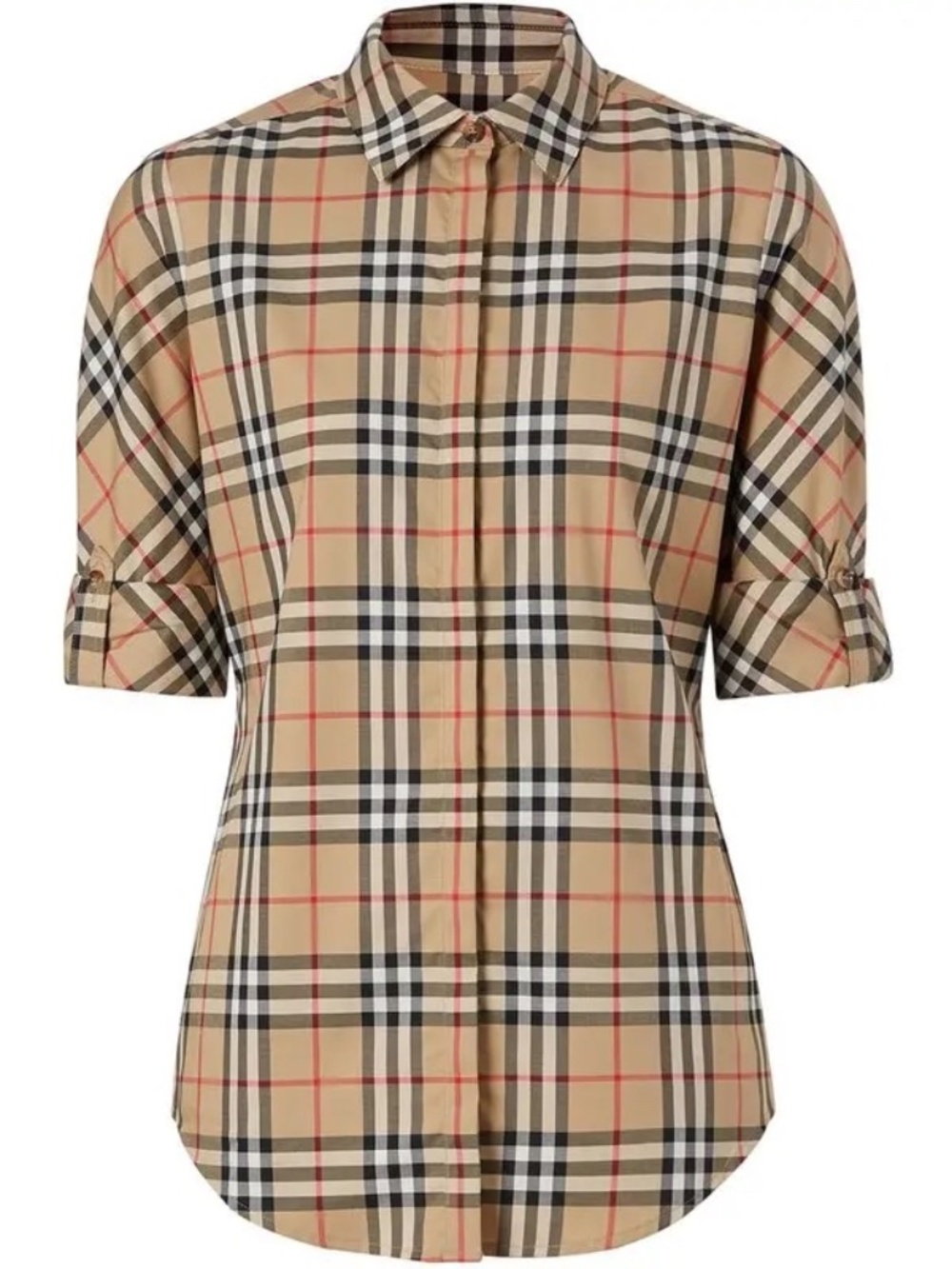 Burberry Button Down LS Shirt in Archive Beige - EUC Size 12